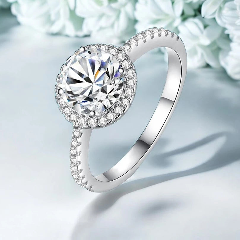 3CT Sparkling D Color Moissanite Engagement Ring - Ornalux