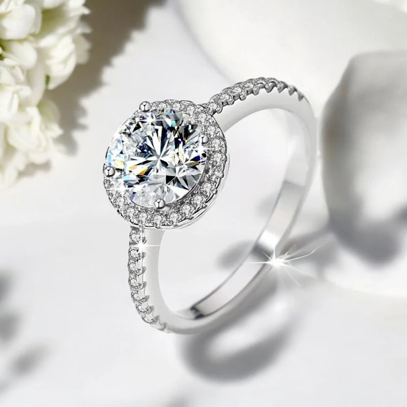 3CT Sparkling D Color Moissanite Engagement Ring - Ornalux