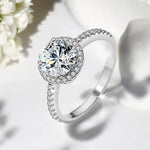 3CT Sparkling D Color Moissanite Engagement Ring - Ornalux