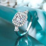 Luxury 2Ct Asscher Cut Moissanite Ring - Ornalux