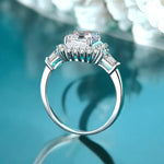 Luxury 2Ct Asscher Cut Moissanite Ring - Ornalux