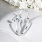 Princess Cut Moissanite Solitaire Ring - 4.5mm - Ornalux