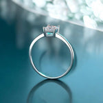 Princess Cut Moissanite Solitaire Ring - 4.5mm - Ornalux