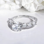 Certified 3.2CTTW Moissanite Engagement Ring - Ornalux