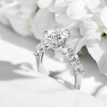 Certified 3.2CTTW Moissanite Engagement Ring - Ornalux