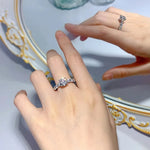 Certified 3.2CTTW Moissanite Engagement Ring - Ornalux