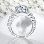 Sparkling Moissanite Engagement Ring 6.9cttw - Ornalux