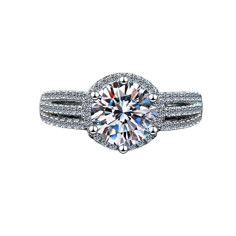 3CT Luxury Moissanite Wedding Ring - Sparkling Engagement Ring - Ornalux