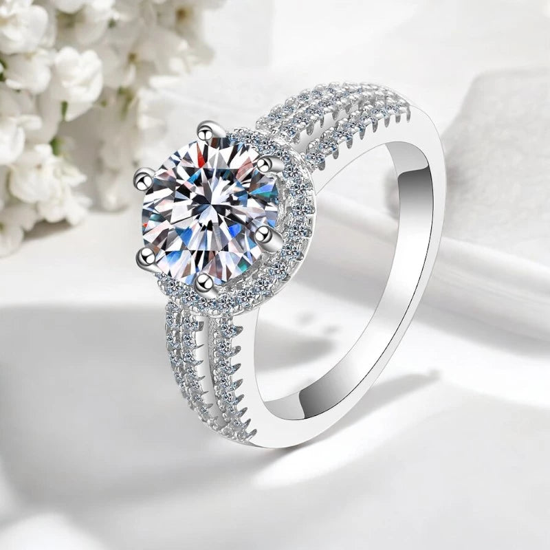 3CT Luxury Moissanite Wedding Ring - Sparkling Engagement Ring - Ornalux