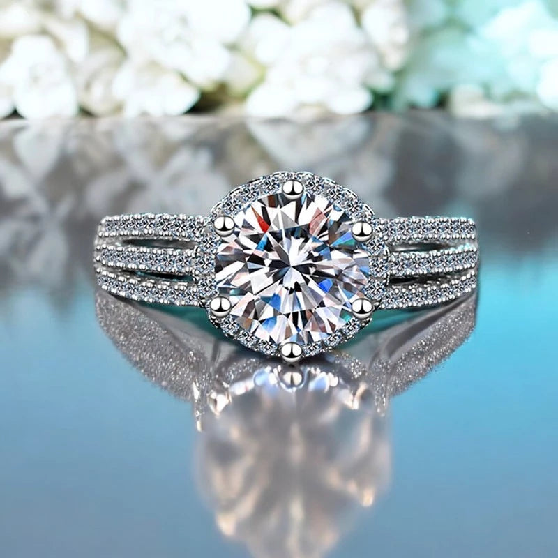 3CT Luxury Moissanite Wedding Ring - Sparkling Engagement Ring - Ornalux