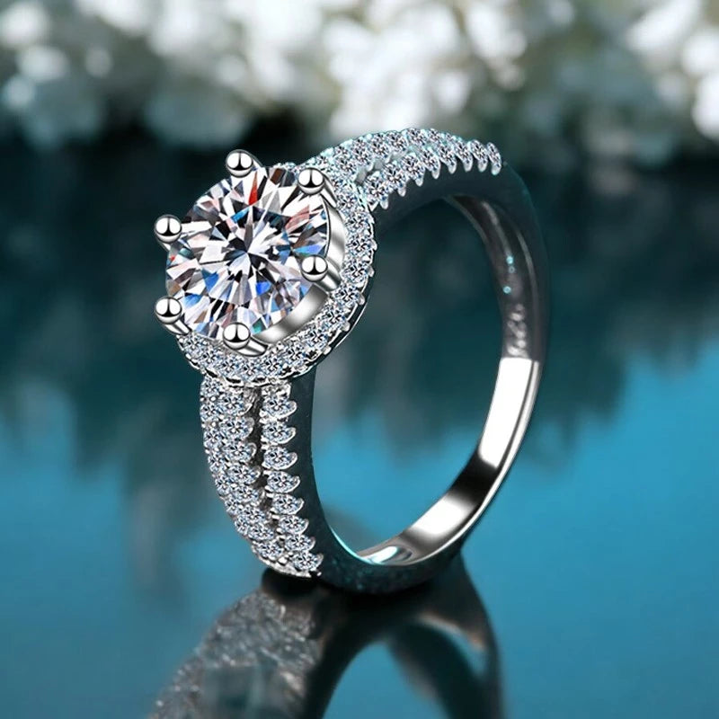 3CT Luxury Moissanite Wedding Ring - Sparkling Engagement Ring - Ornalux