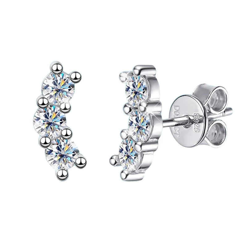 0.6cttw Full Moissanite Stud Earrings - Ornalux