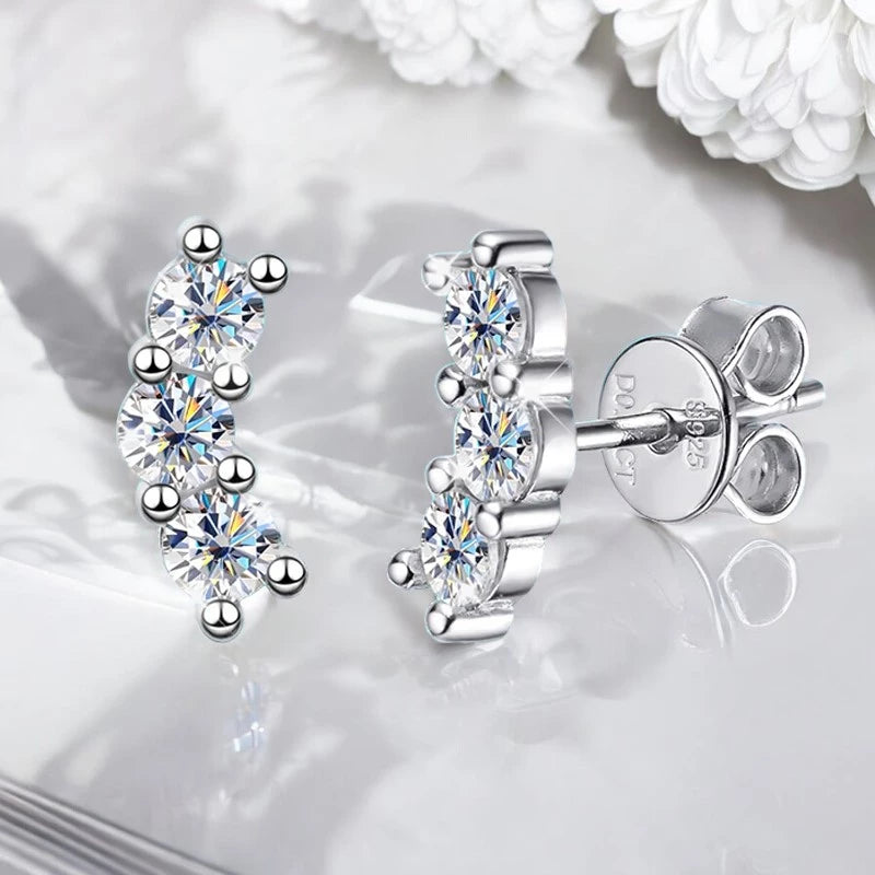 0.6cttw Full Moissanite Stud Earrings - Ornalux