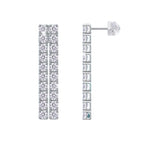 4CTTW Real Moissanite Drop Earrings - Long Tassel Dangle - Ornalux