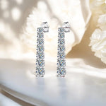 4CTTW Real Moissanite Drop Earrings - Long Tassel Dangle - Ornalux