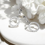 All Moissanite Diamond Drop Earrings - Ornalux