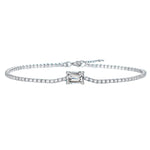 Luxury 1Ct Emerald Cut Moissanite Tennis Bracelet - Ornalux