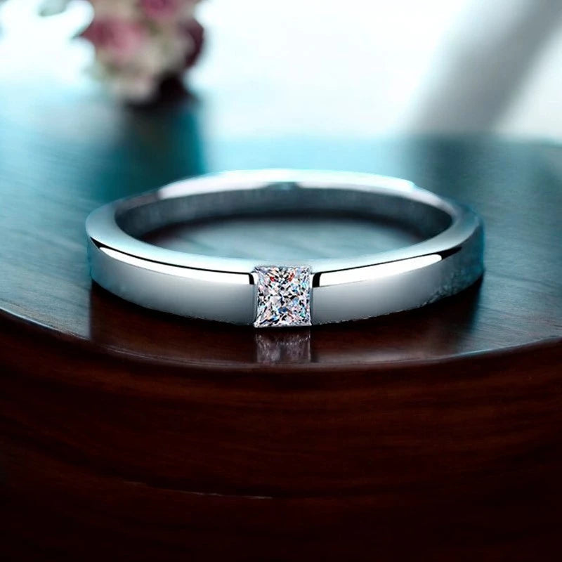 Princess Cut Moissanite Engagement Ring - Ornalux