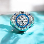 Vintage Men's Moissanite Engagement Ring - Ornalux