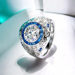 Vintage Men's Moissanite Engagement Ring - Ornalux