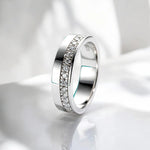 D Color Moissanite Wedding Band Rings for Men - Ornalux