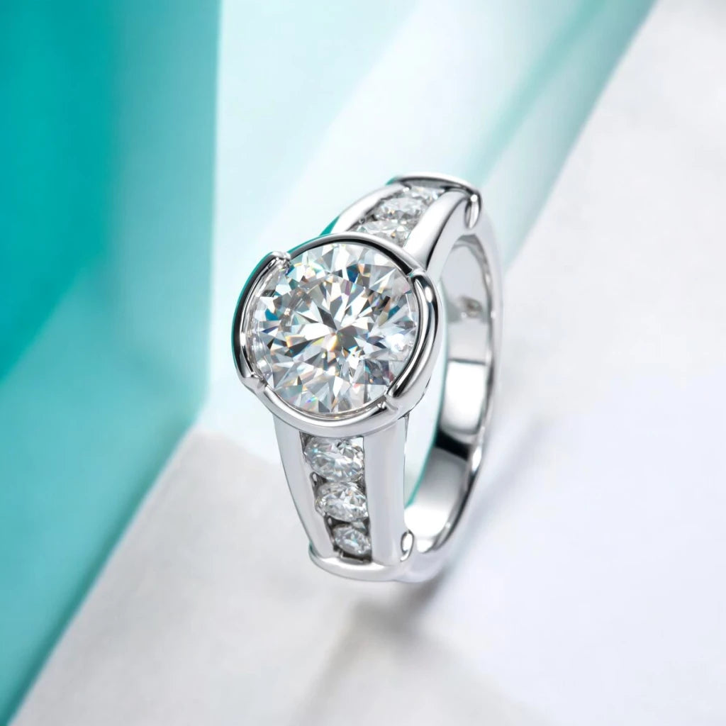 Luxury 3Ct Moissanite Band Ring - Ornalux