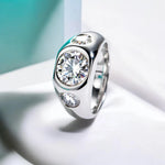 Premium 3cttw D Color Moissanite Men's Ring - Ornalux