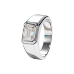 2Ct Emerald Moissanite Men's Ring - Ornalux