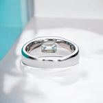 2Ct Emerald Moissanite Men's Ring - Ornalux