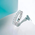 D Color Moissanite Eternity Band - 3mm Princess Cut - Ornalux