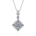 1Ct Moissanite Diamond Pendant Necklace - Vintage Design - Ornalux