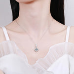 1Ct Moissanite Diamond Pendant Necklace - Vintage Design - Ornalux