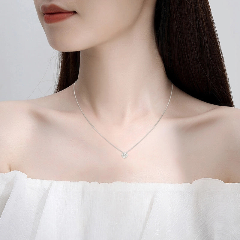 2CT Certified Moissanite Necklace - Sparkling Pendant - Ornalux