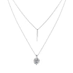 2CT Double Chain VVS Moissanite Necklace - Ornalux