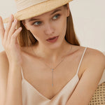 Marquise Cut Y-Shape Moissanite Necklace - Ornalux