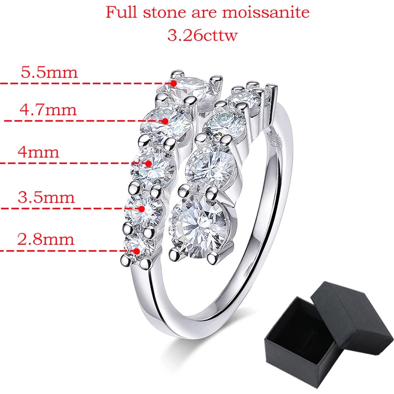 Luxury 3.26Cttw Moissanite Diamond Twist Ring - Ornalux