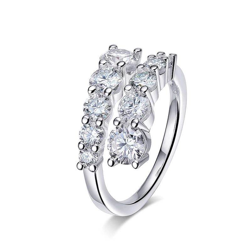 Luxury 3.26Cttw Moissanite Diamond Twist Ring - Ornalux