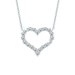2CT Moissanite Heart Necklace S925 Silver - Ornalux