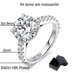 Luxury 4.15Cttw Moissanite Wedding Diamond Ring Set - Ornalux