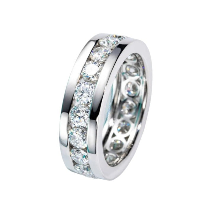 Moissanite Eternity Band Ring for Men/Women - Ornalux