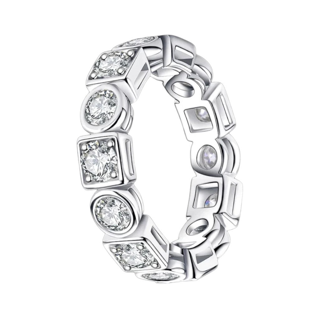 3.5mm D Color Moissanite Wedding Band - Ornalux