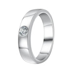 0.2ct Moissanite Diamond Men's Wedding Ring - Ornalux