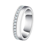 D Color Moissanite Wedding Band Rings for Men - Ornalux