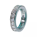 3.5mm D Color Moissanite Eternity Wedding Band - Ornalux