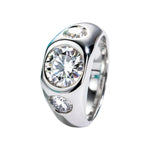 Premium 3cttw D Color Moissanite Men's Ring - Ornalux