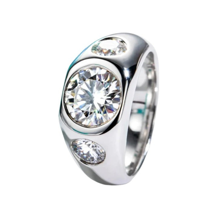 Premium 3cttw D Color Moissanite Men's Ring - Ornalux
