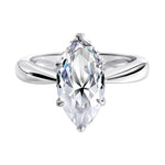 3 Carat Marquise Moissanite Cut Engagement Ring - Ornalux