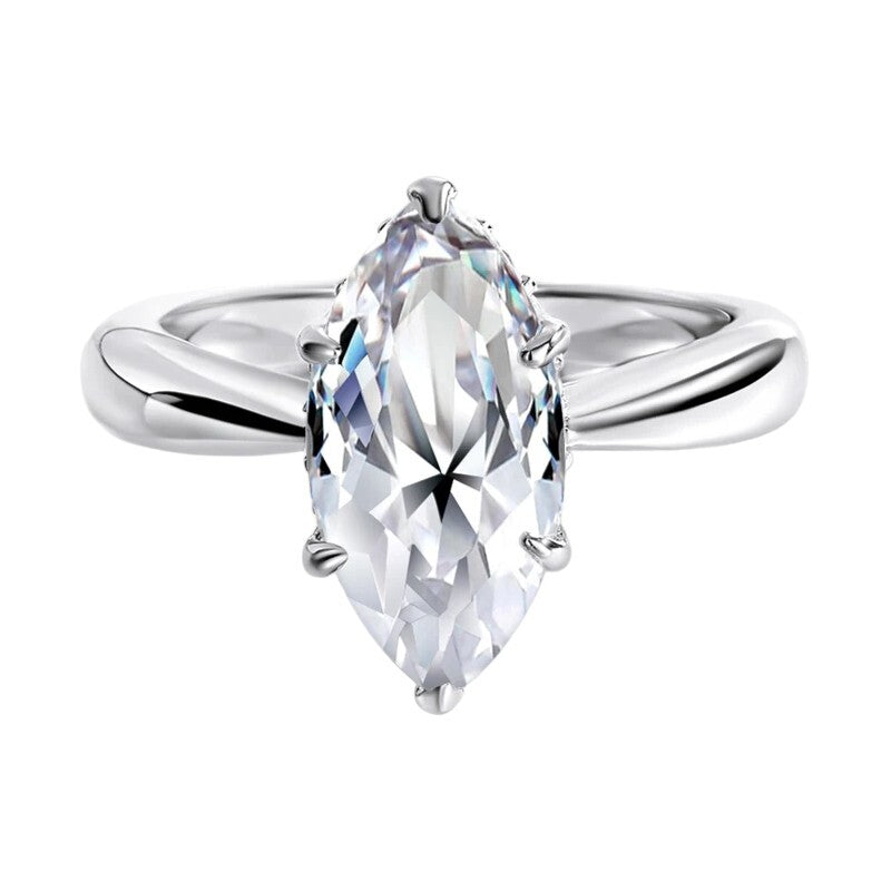 3 Carat Marquise Moissanite Cut Engagement Ring - Ornalux