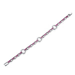 Luxury S925 Sterling Silver Ruby Gemstone Bracelet - Ornalux