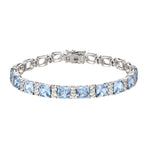 Luxury 925 Silver Blue Spinel Tennis Bracelet - Ornalux